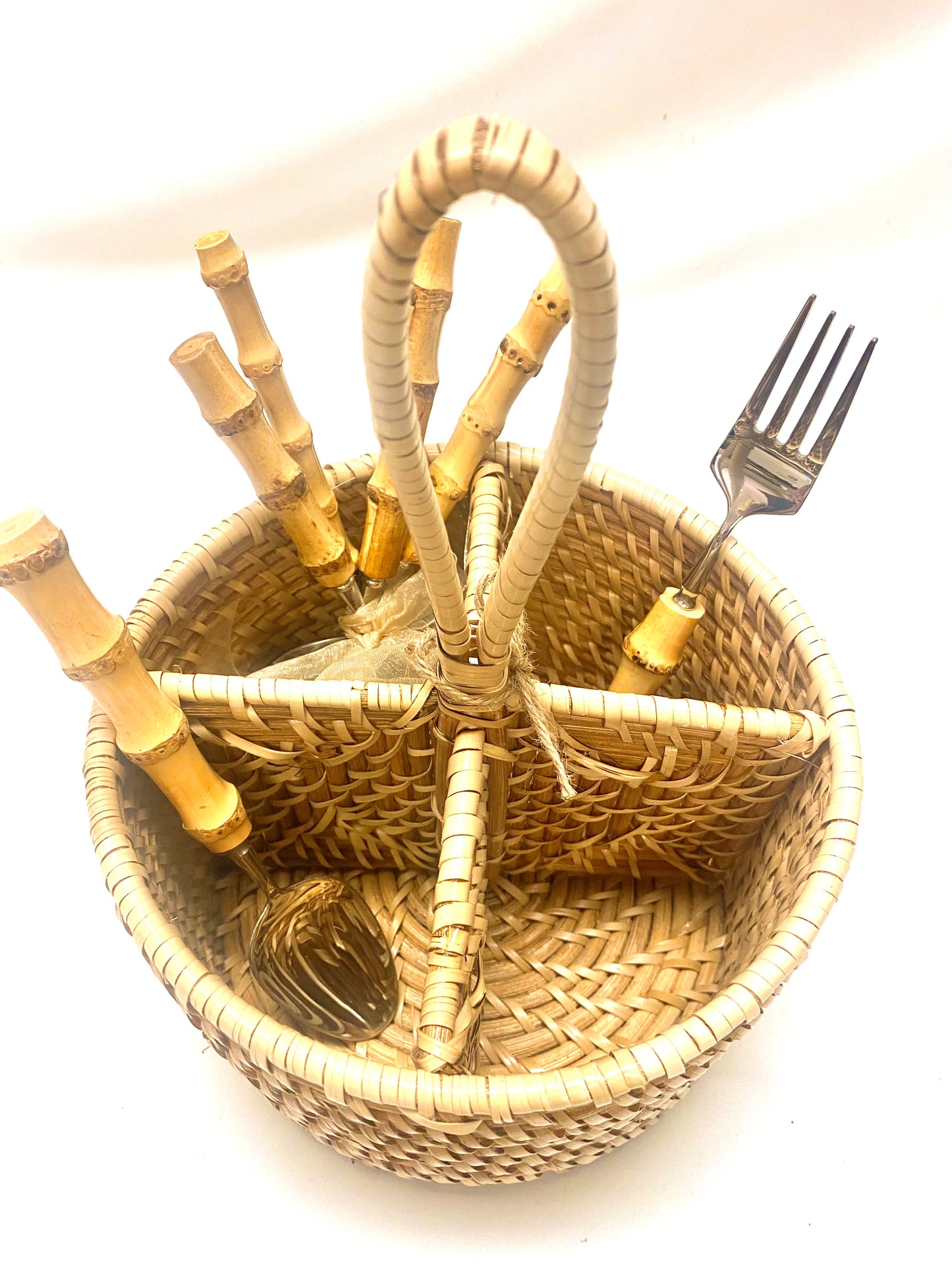 Rattan Flatware Caddy