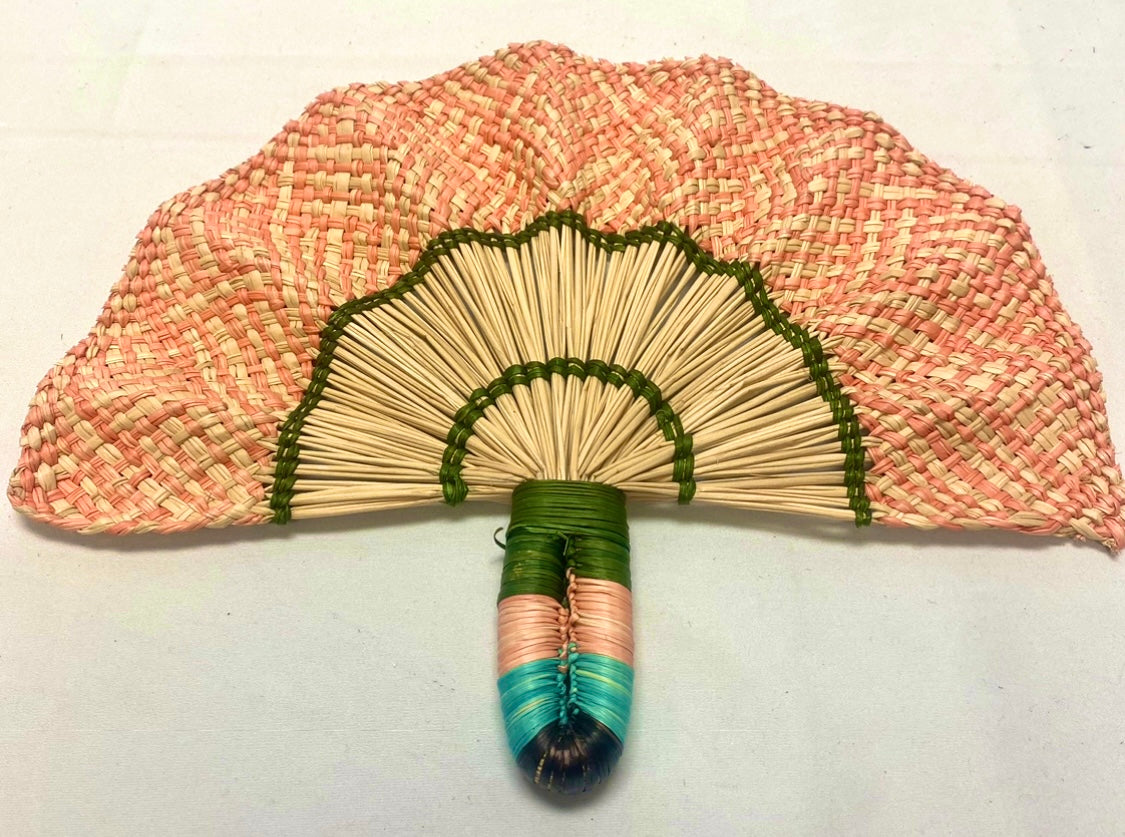 Fan Girl — Multi Orange, Natural, Blue, Pink, Black Accent
