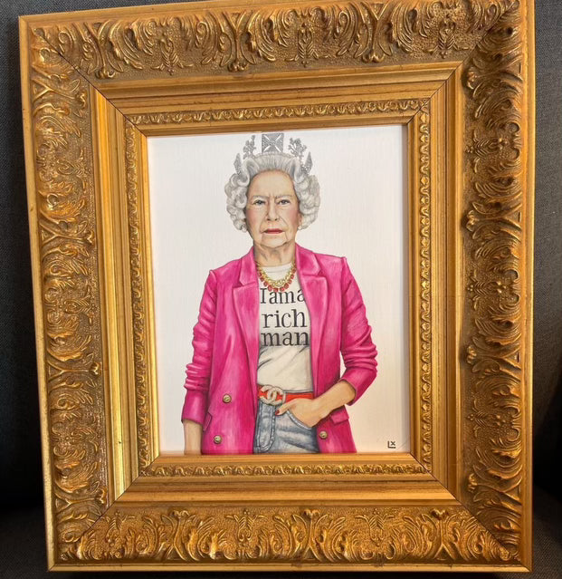 “Queen Is A Rich Man”/Vintage Framed Artwork