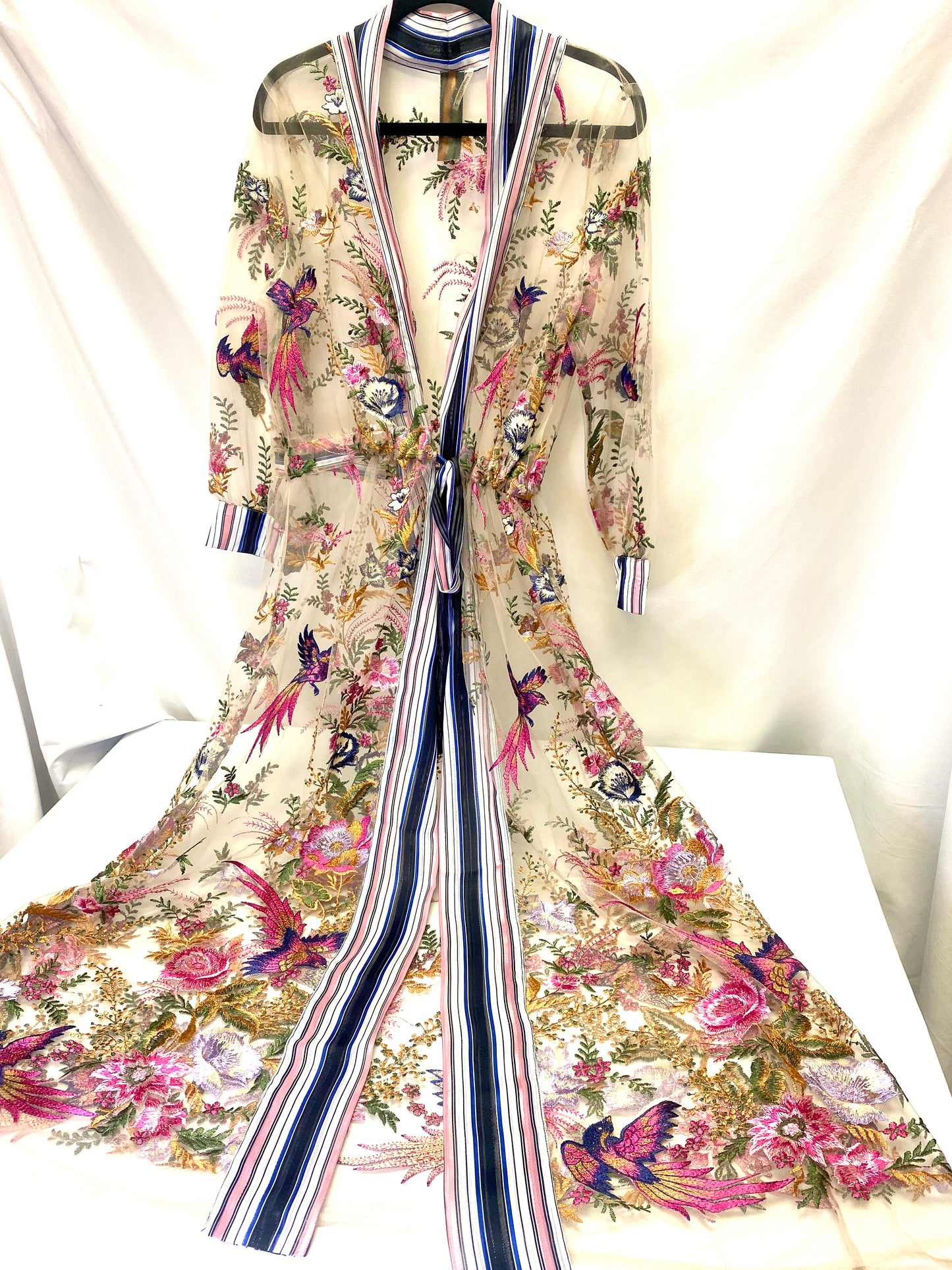 Dream Birds Embroidered Duster