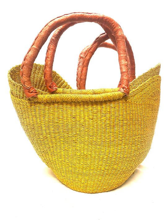 Colorburst Raffia Beach Tote/Banana