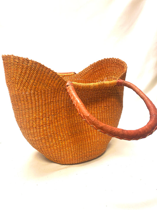 Colorburst Raffia Beach Tote/Orange-Orange