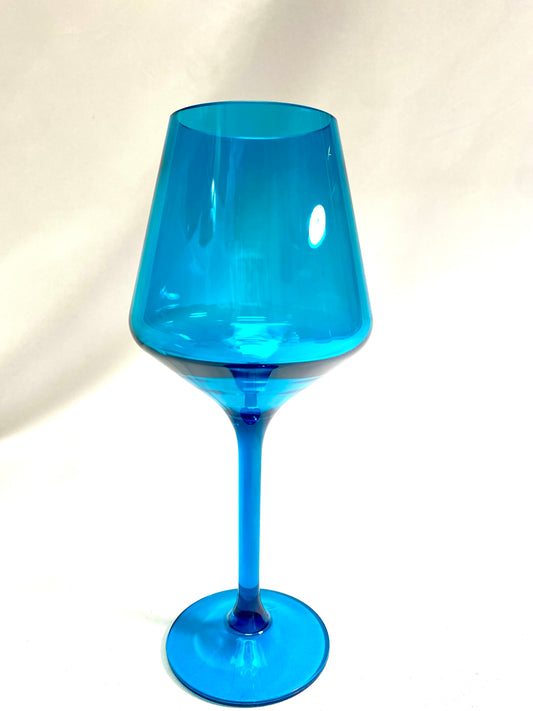 Color Me Wine Time Acrylic Stem -- Turquoise