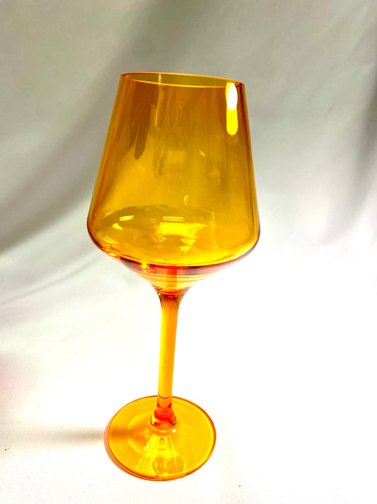 Color Me Wine Time Acrylic Stem -- Tangerine