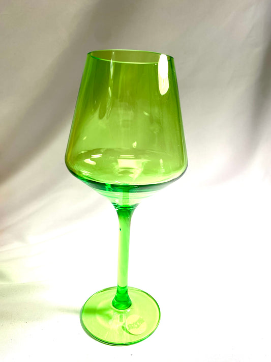 Color Me Wine Time Acrylic Stem -- Lime Green